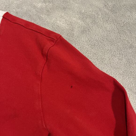 Sniper Gang Shirt Mens Small Red Green White Long Sleeve Rugby Polo Graphic - Picture 4 of 14